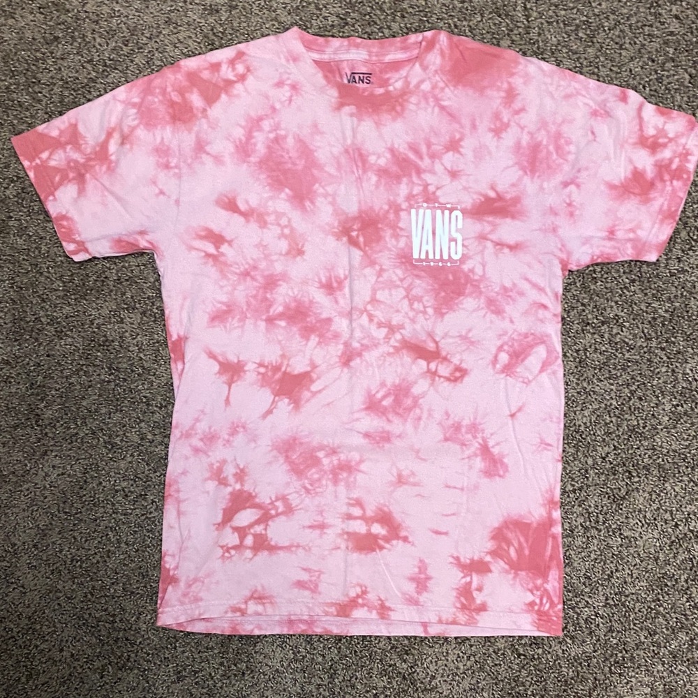 Vans Pink and White Tie-Dye Tee